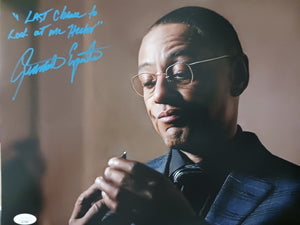Giancarlo Esposito Breaking 11x14 Photo Signed w/ "Last to look at me Hector" JSA COA