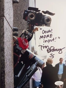 Tim Blaney Signed 8x10 Photo "Oooh More Input" Short Circuit Johnny 5 Autograph JSA COA