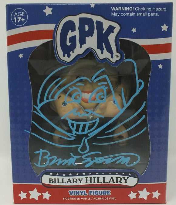 Billary Hillary Garbage Pail Kids Vinyl Figure Signed Brent Engstrom w/ Doodle