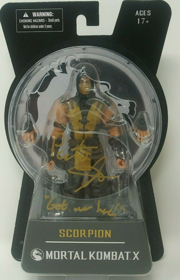 Scorpion Mortal Kombat X Mezco Figure Autograph By Patrick Seitz