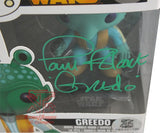 Greedo Funko Pop! Star Wars Figure Autograph Signed By Paul Blake LE/150 COA