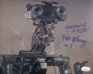 Tim Blaney Signed 8x10 Photo "Number 5 is Alive!' Short Circuit Johnny 5 Autograph JSA COA
