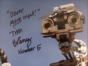 Tim Blaney Signed 8x10 Photo "Oooh More Input!' Short Circuit Johnny 5 Autograph JSA COA