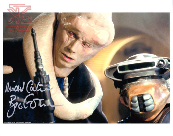 Michael Carter Bib Fortuna Signed 8x10 Star Wars Autograph Photo Boushh Leia COA
