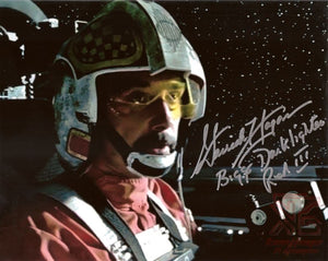 Garrick Hagon (Biggs) Signed 8x10 Star Wars Autograph Photo X-Wing Cockpit COA