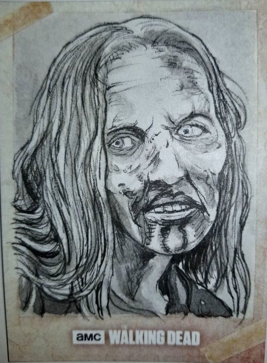 Zombie #2 The Walking Dead Road to Alexandria Sketch Card Zombie #2 The Walking Dead Road to Alexandria Sketch Card