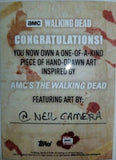 Zombie #4 The Walking Dead Season 8 Sketch Card Neil Camera Topps 1/1
