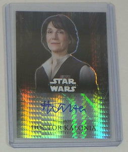 Harriet Walter Autograph Card Star Wars Force Awakens Prism Refractor #14/50