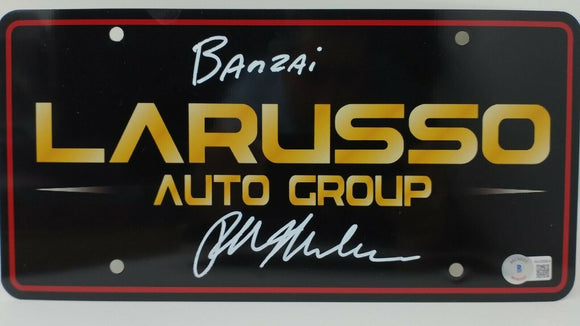 Ralph Macchio Signed Larusso Auto License Plate  w/ Banzai Cobra Kai BAS COA