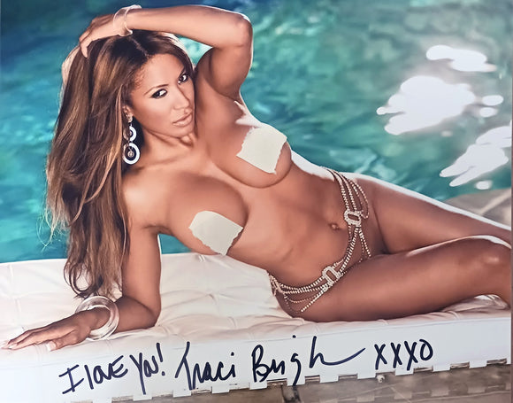 Traci Bingham Signed Playboy 8x10 Nude Photo w/ I Love You Hot Sexy Baywatch