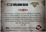 Tobin Infected Parallel The Walking Dead Topps Trading Card Survival Box #81/99