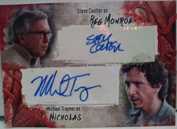 Steve Coulter Michael Traynor Dual Auto Walking Dead Survival Box Topps #65/99