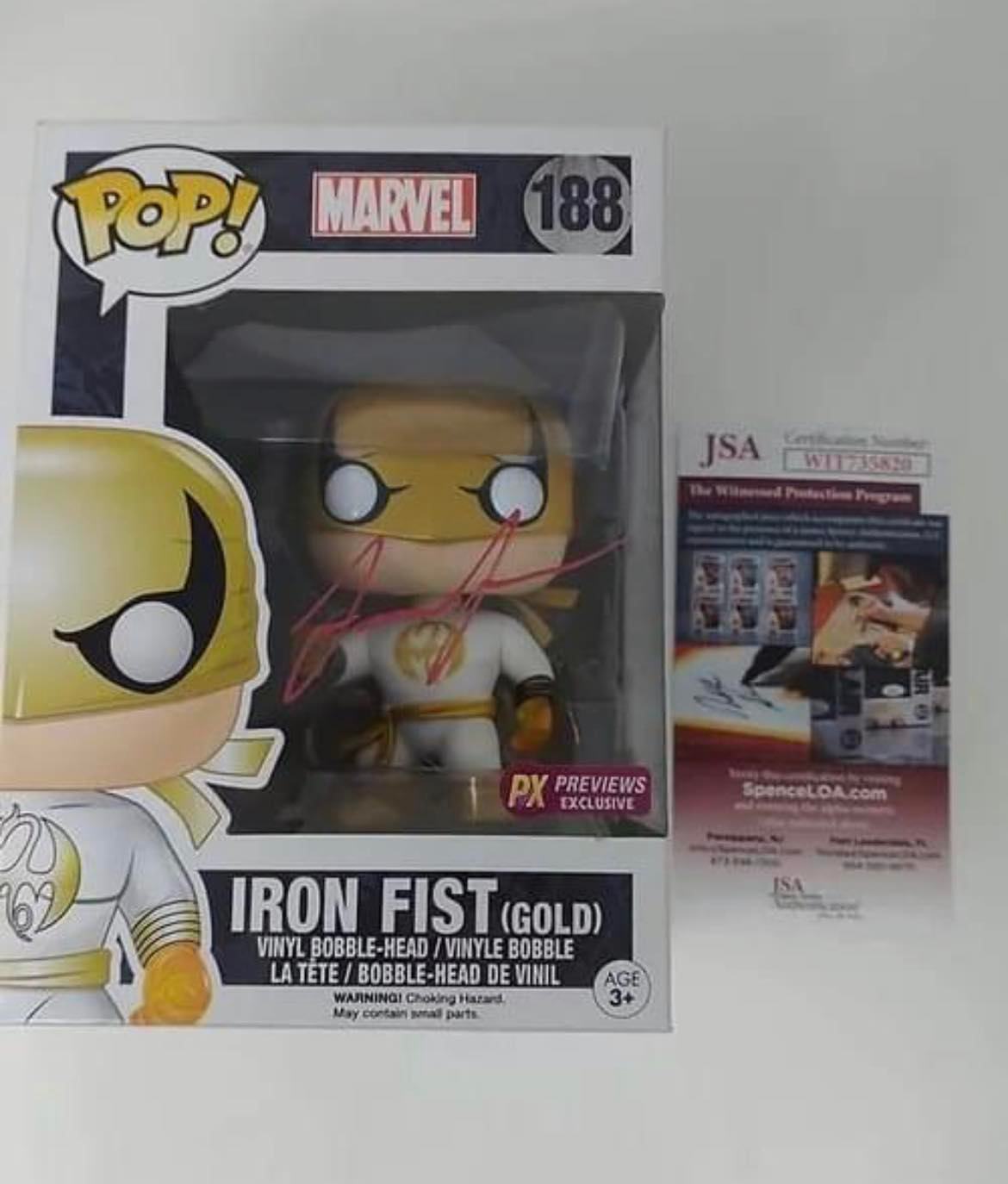 Store Iron Fist Gold Autographed by Finn Jones