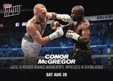 McGregor Lasts 10 Rounds vs Mayweather Topps Now Trading Card MM5 LE/306