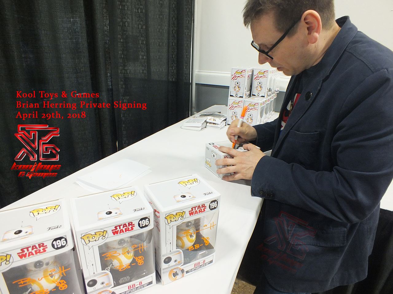 BB-8 Funko Pop good Signed By Brian Herring