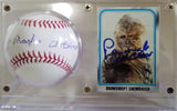 Peter Mayhew Chewbacca  Signed Autographed Baseball & Vintage ESB Trading Card