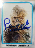 Peter Mayhew Chewbacca  Signed Autographed Baseball & Vintage ESB Trading Card