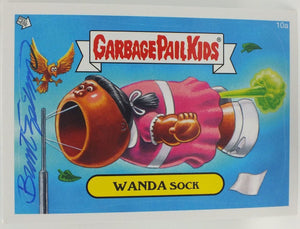 Wanda Sock #10a Garbage Pail Kids Sticker Trading Card Signed by Brent Engstrom