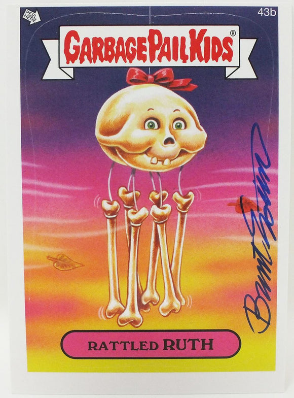 Rattled Ruth 43b Garbage Pail Kids Sticker Trading Card Signed by Brent Engstrom