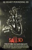 SAW VII 3-D 27"x40" One Sheet Theatrical Movie Poster Signed Costas Mandylor COA