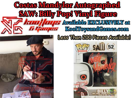 Saw Billy 2016 Costas online Mandylorl Autographed Signed Funko Pop!