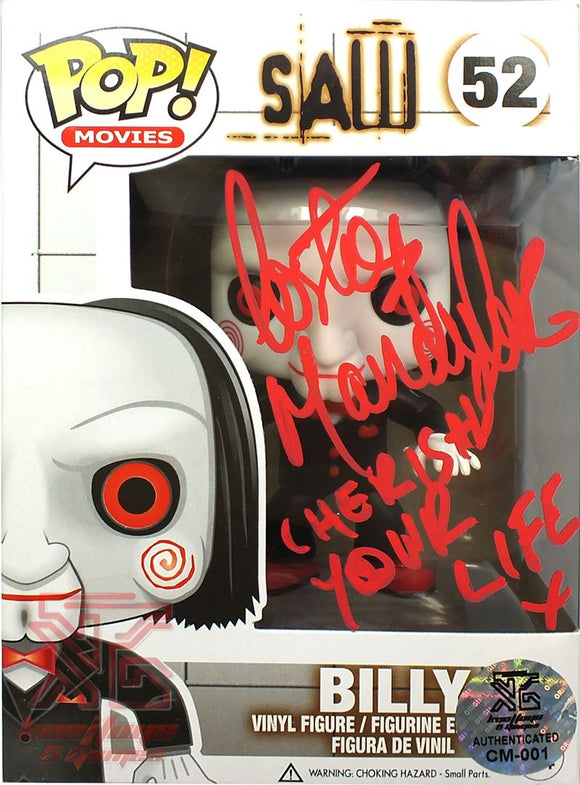 Billy SAW Funko Pop! Figure Signed by Costas Mandylor 'Cherish Your Life' LE/52