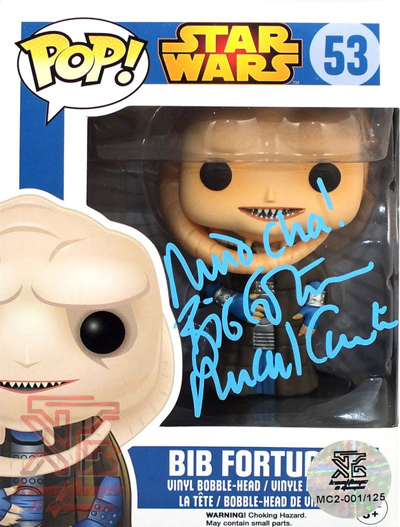 Bib Fortuna Pop! Signed Michael Carter Star Wars Funko Figure LE/125 COA