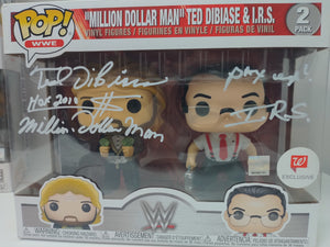 "Million Dollar Man" & I.R.S. WWE Funko Pop 2-Pack Signed by Ted Dibiase & Mike Rotunda