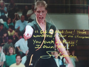 Sean Kanan Autographed 11x14 Karate Kid III Photo w/ 5 Quotes!