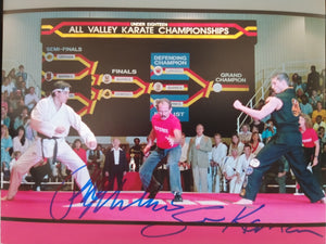 Ralph Macchio / Sean Kanan Dual Autographed 8x10 Photo - Karate Kid III Mike Barnes All Valley Face Off