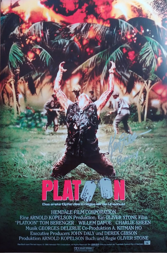 Kevin Dillon Signed Platoon 11x17 Hand Signed Autograph Poster Photo (Signed Silver)