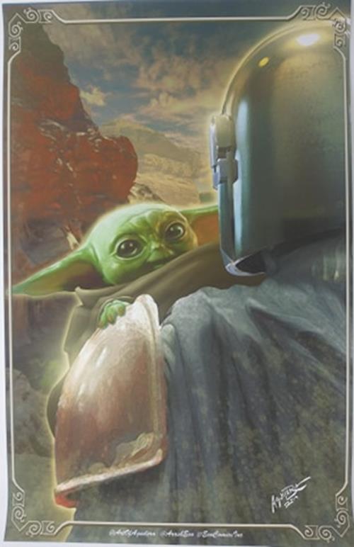 The Child (Baby Yoda) 11x17 Star Wars Mandaloran Lithograph Poster Print