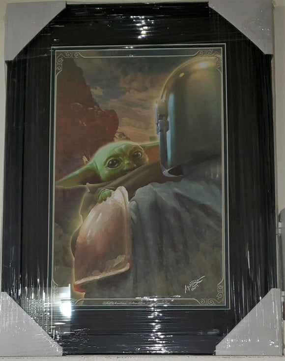 The Child (Baby Yoda) 11x17 FRAMED Star Wars Mandaloran Lithograph Poster Print
