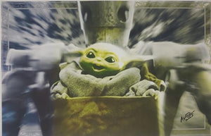 The Child Baby Yoda IG-11 11x17 Star Wars Mandaloran Lithograph Poster Print