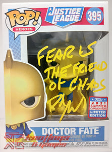 Doctor Fate #395 Funko Pop Signed David Sobolov Fear Friend Chaos Beckett COA