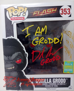 Flash Gorilla Grodd Funko Pop Signed David Sobolov Welcome Kingdom Beckett COA