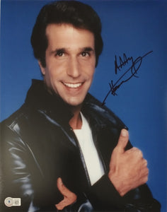 Henry Winkler Signed 11x14 Photo Happy Days Autograph w/ Aaay Beckett COA