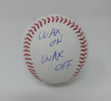 Ralph Macchio Signed Official MLB Baseball Wax On Wax Off PSA COA AJ97438
