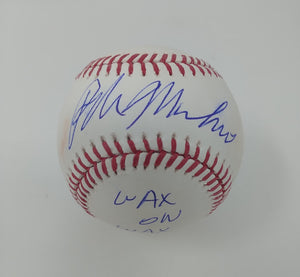 Ralph Macchio Signed Official MLB Baseball Wax On Wax Off PSA COA AJ97437