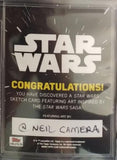 Rose Star Wars Last Jedi Sketch Card Neil Camera Topps 1/1