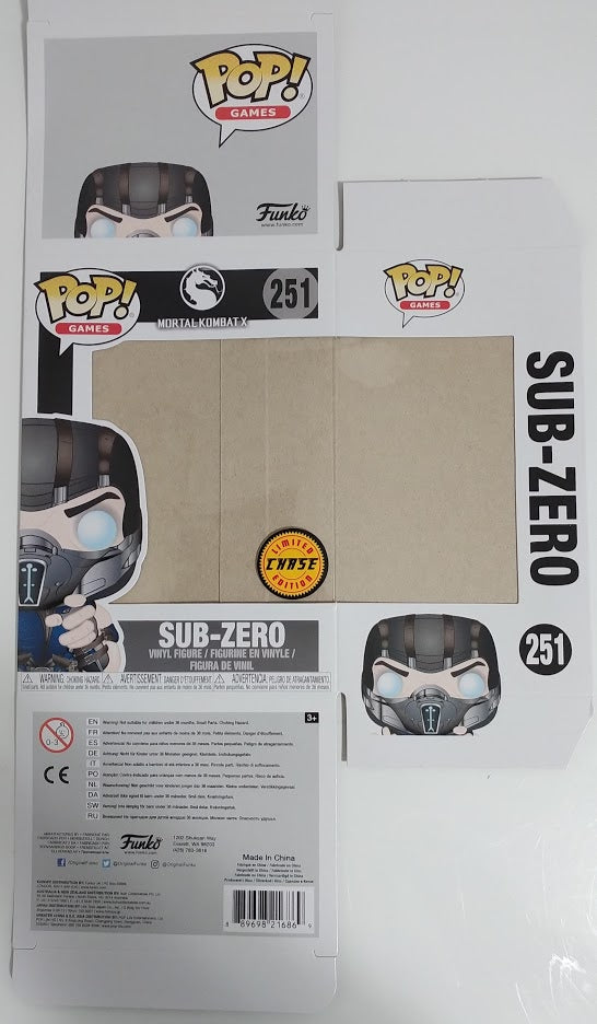 Sub-Zero (CHASE) BOX ONLY Mortal Kombat X Funko Pop BOX