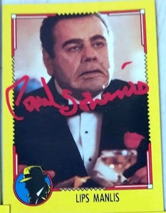 Paul Sorvino Signed Lips Manlis Topps Dick Tracy Trading Card